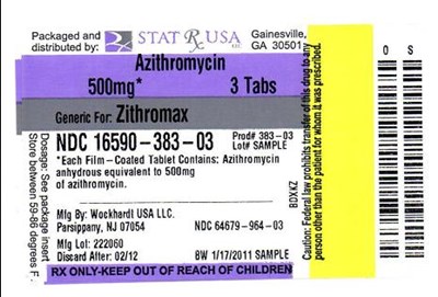 Label Image (Azithromycin 500mg 383)